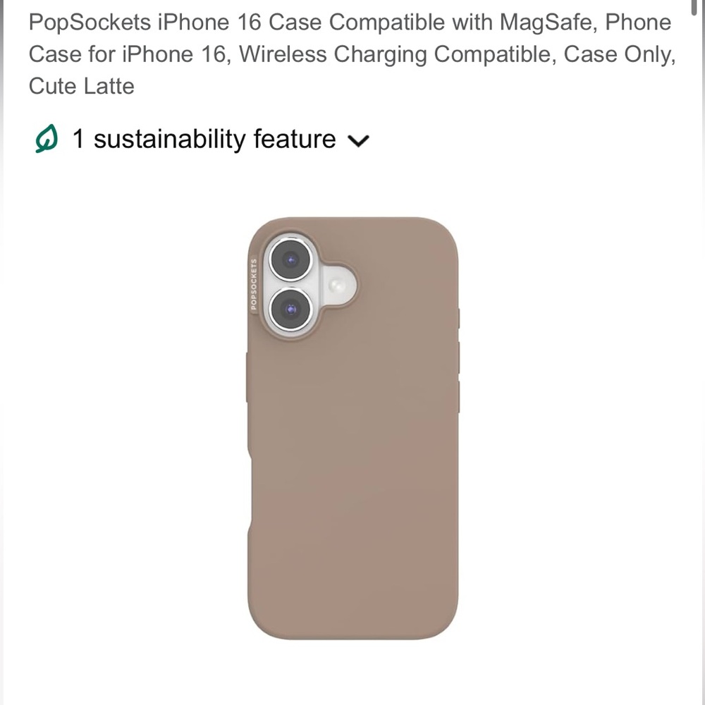 PopSocket iPhone 16 Case - Latte